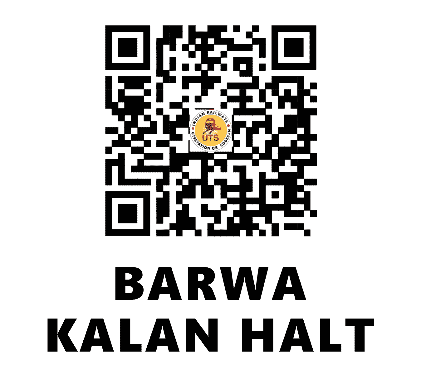 UTS QR Code for BARWA KALAN HALT - BRSA (NE - UTTAR PRADESH)